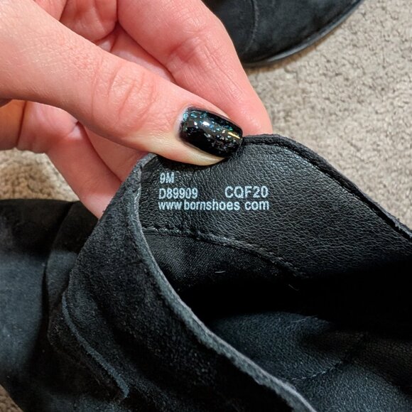 Born Black Suede Ankle Boots - Picture 8 of 10